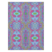 Nappe Ciel ondulé bleu motif multicolore trippy (Devant)