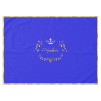 Nappe Cimetière Royal Bleue Couronne Table personnalisée