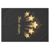 Nappe Cinq étoiles d'or en noir (Devant (Horizontal))