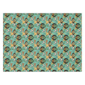Nappe Cinquante Maisons | Aqua et Black Retro (Devant (Horizontal))