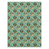 Nappe Cinquante Maisons | Aqua et Black Retro (Devant)