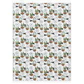 Nappe Cinquante plantes de maison à l'atomique sur blanc (Devant)