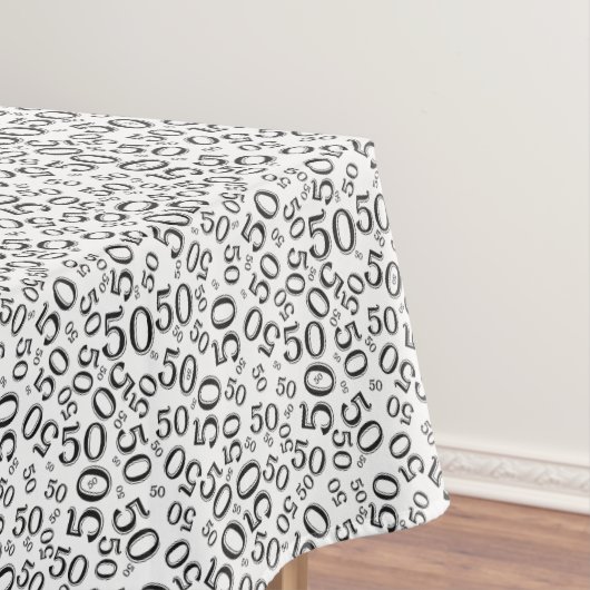 Nappe cinquantième Thème de fête d'anniversaire, noir et (In Situ)