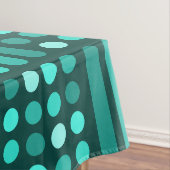 Nappe Circles modernes du milieu du siècle Lignes Turquo (In Situ)