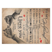 Nappe Citation d'amour pour amie | Don de devis amusants (Devant (Horizontal))