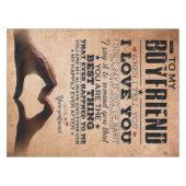 Nappe Citation D'Amour Pour Petit Ami, Mari Amour Annive (Devant (Horizontal))