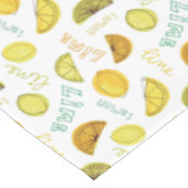 Nappe Citron et citron vert Motif Fruit court (Angle)