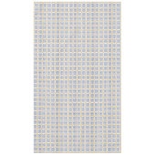 Nappe Citron frais jaune et bleu sur blanc méditerranéen (Devant)