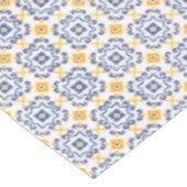 Nappe Citron frais jaune et bleu sur blanc méditerranéen (Angle)