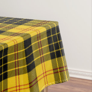 Nappe Citron Jaune Écossais Noir
