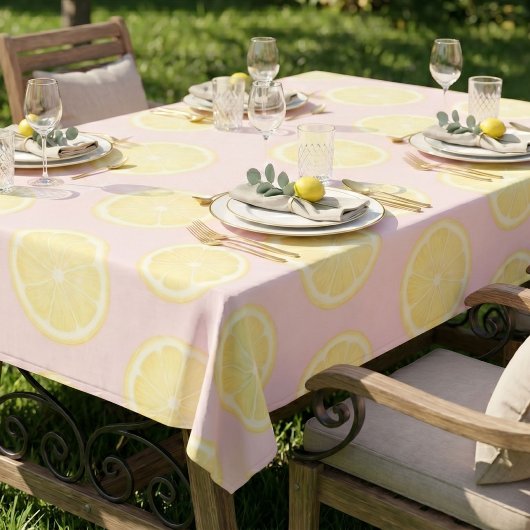 Nappe Citron jaune rose