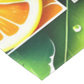 Nappe Citron Orange Botanique Citrus Géométrique (Angle)