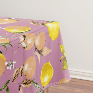 Nappe citrons aquarelle 25