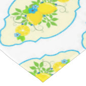 Nappe Citrons bleus et jaunes d'été motifs floraux (Angle)