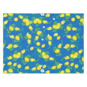 Nappe Citrons bleus et jaunes d'été motifs floraux (Devant (Horizontal))