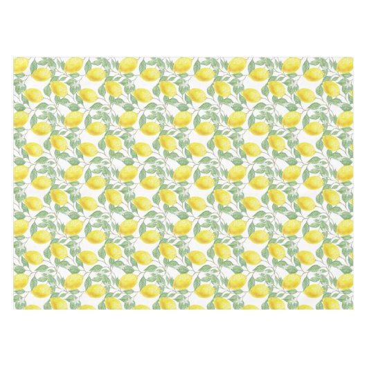 Nappe Citrons Et Feuilles verts (Devant (Horizontal))