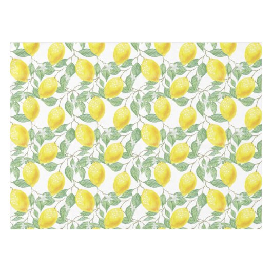 Nappe Citrons et FeuillesTissu de table (Devant (Horizontal))