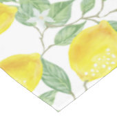 Nappe Citrons et FeuillesTissu de table (Angle)