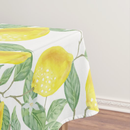 Nappe Citrons et FeuillesTissu de table (In Situ)