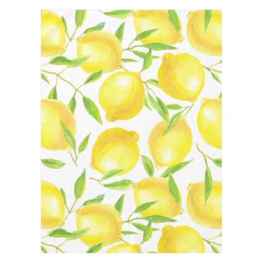 Nappe Citrons et motif feuille (Devant)