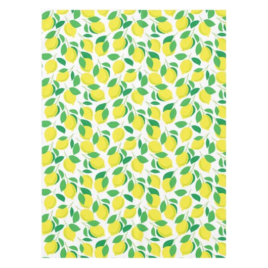Nappe Citrons et motifs feuille (Devant)
