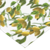 Nappe Citrons jaune vif et Feuilles verts (Angle)