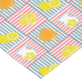 Nappe citrons jaune vif, soleil orange, lancers d'été (Angle)