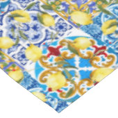 Nappe Citrons, Méditerranée, majolica, tuiles italiennes (Angle)