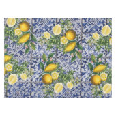 Nappe Citrons méditerranéens Carreaux portugais d'été (Devant (Horizontal))