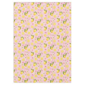 Nappe Citrons sur gingham rose (Devant)