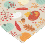 Nappe Citrouille d'automne et Motif Feuille (Angle)