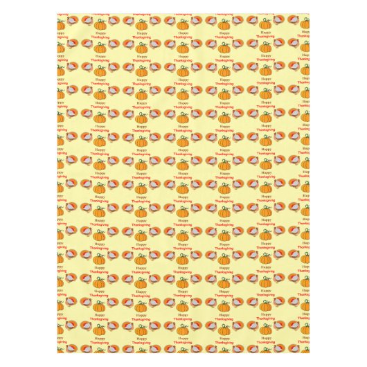 Nappe citrouille de Thanksgiving et dinde (Devant)
