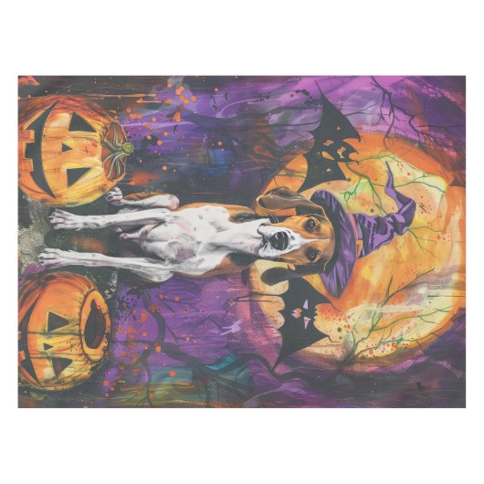 Nappe Citrouille d'Halloween américain Foxhound (Devant (Horizontal))