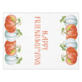 Nappe Citrouille Happy Friendsgiving brûlé orange chute (Devant (Horizontal))