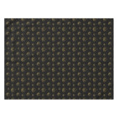 Nappe Citrouille noir et or Halloween en tissu (Devant (Horizontal))