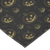 Nappe Citrouille noir et or Halloween en tissu (Angle)