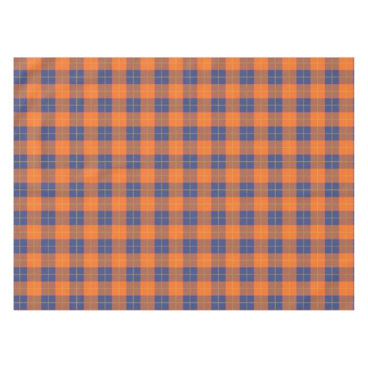Nappe Citrouille Orange bleu écossais Tartan Plaid Fall (Devant (Horizontal))