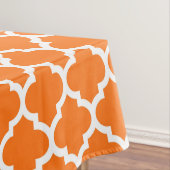 Nappe Citrouille Orange What Marocain Quatrefoil Motif # (In Situ)