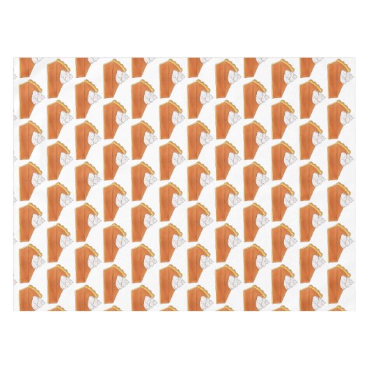 Nappe Citrouille Pie Slice Thanksgiving Dîner fêté (Devant (Horizontal))