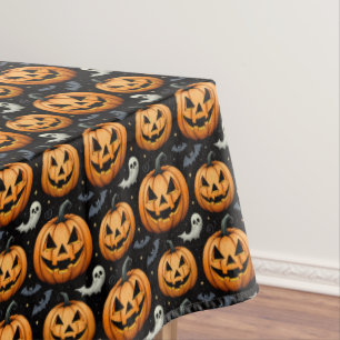 Nappe Citrouilles chauves-souris et fantômes