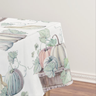 Nappe Citrouilles dans le seau en bois dans les
