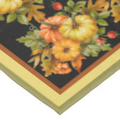 Nappe Citrouilles d'automne et feuilles de chêne (Angle)