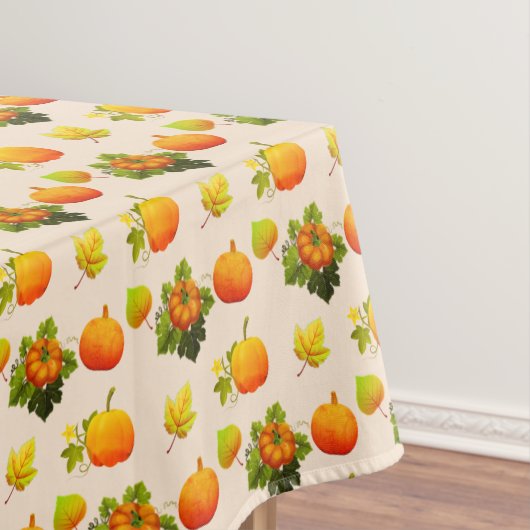 Nappe Citrouilles de Thanksgiving et feuilles d'automne  (In Situ)