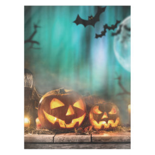 Nappe Citrouilles d'Halloween et chauves-souris