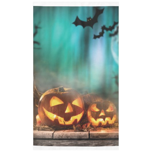 Nappe Citrouilles d'Halloween et chauves-souris (Devant)