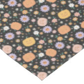 Nappe Citrouilles d'Halloween rétro et Motif de fleurs (Angle)