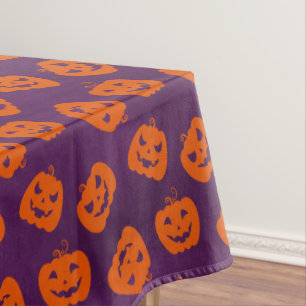 Nappe Citrouilles d'Halloween sur Motif Arrière - plan v