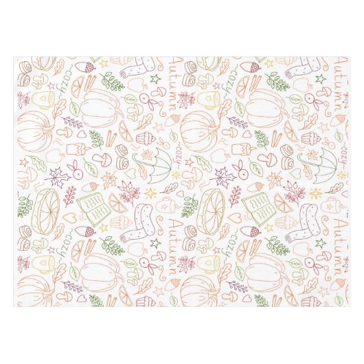 Nappe Citrouilles, Feuilles et vibrations (Devant (Horizontal))