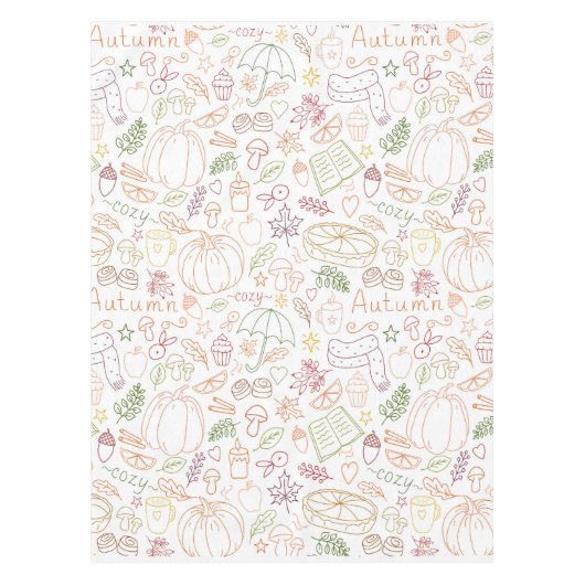 Nappe Citrouilles, Feuilles et vibrations (Devant)