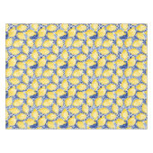 Nappe Citrus citron Aquarelle Bleu Carrelage méditerrané (Devant (Horizontal))